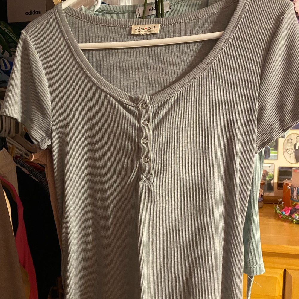 Vintage grey button down shirt